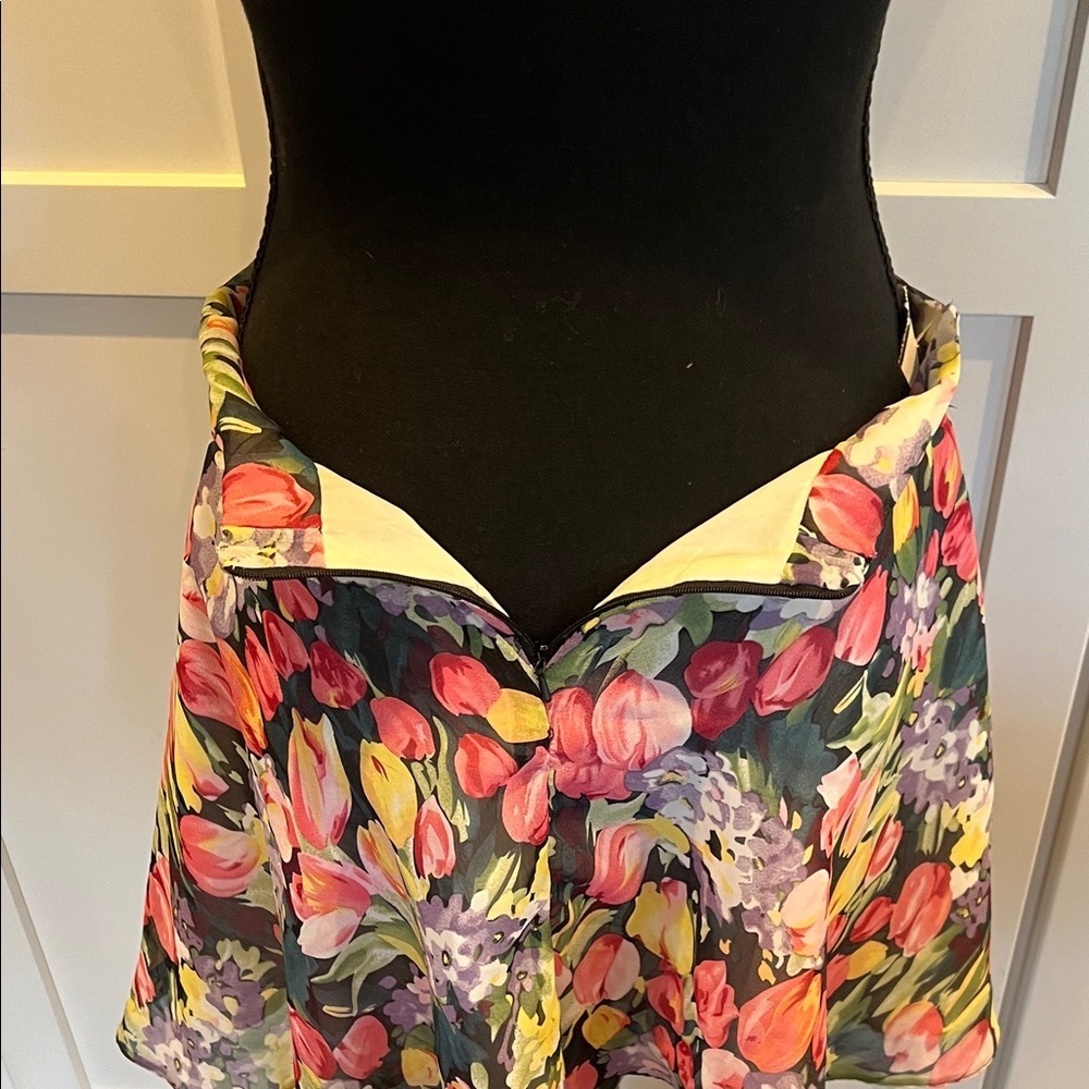 Atmosphere Multi-color Floral Tulip Mini Skirt Size S - Picture 7 of 7